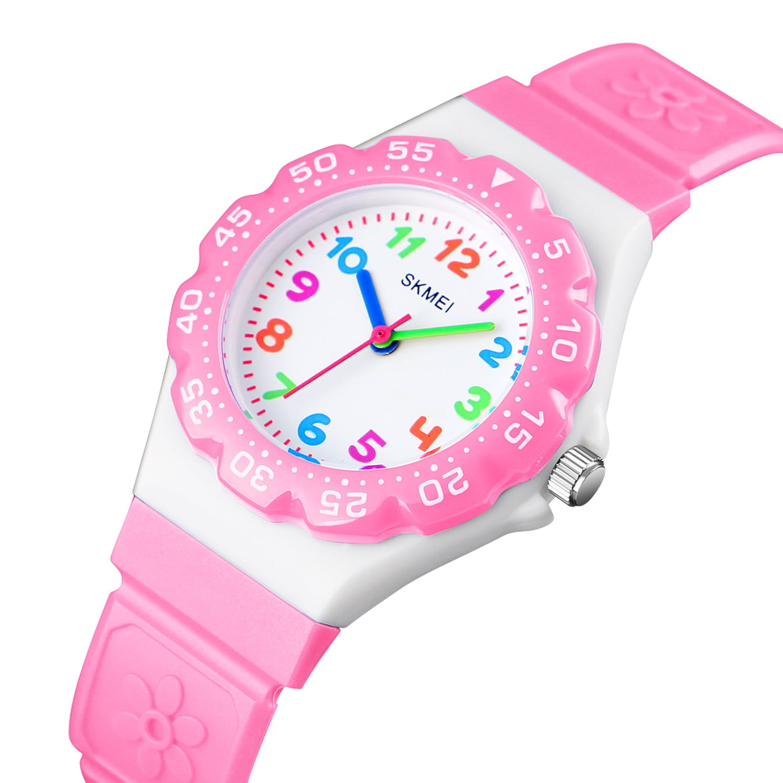 SKMEI Digital Watch, Waterproof Sport Watch , Birthday Gifts for 7-10-12-Year-Old, Pink - Image 2