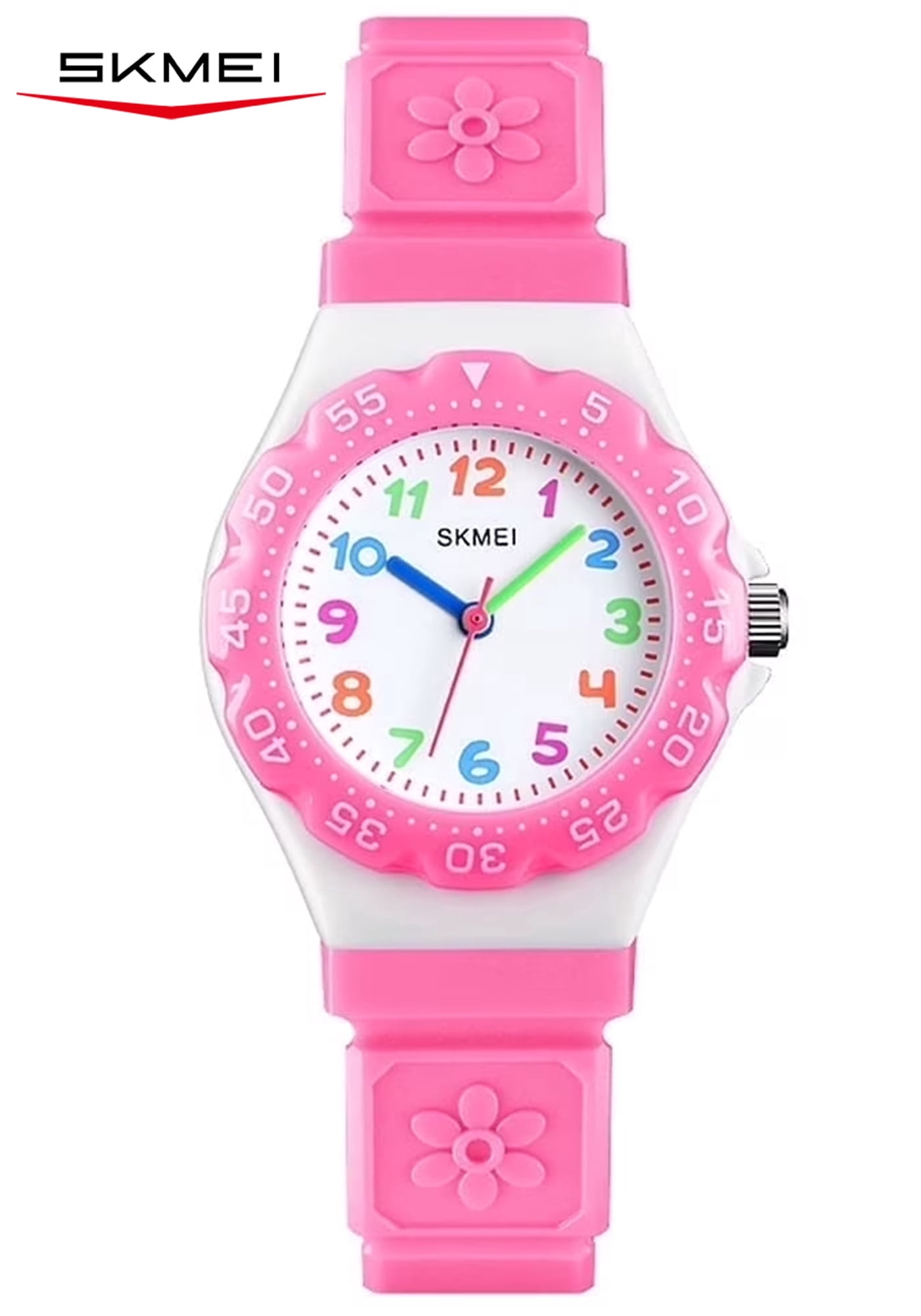 SKMEI Digital Watch, Waterproof Sport Watch , Birthday Gifts for 7-10-12-Year-Old, Pink
