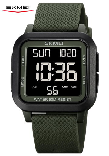 SKMEI Men Digital Sports Watch Ultra-Thin Large Face Waterproof Wrist Watches for Men with Stopwatch Countdown Timer Alarm Function Dual Time LED Back Light