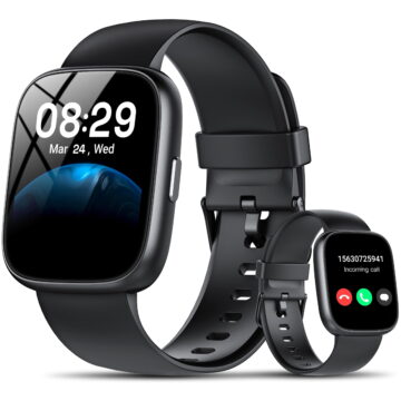 Smart Watch Fits for Android and IPhone, Smartwatch for Women Men with Alexa Built-in, 1.83" HD Touchscreen Fitness Tracker 120 Plus Sports Mode, Smart Watch with Bluetooth Call, IP68, for Gift Black