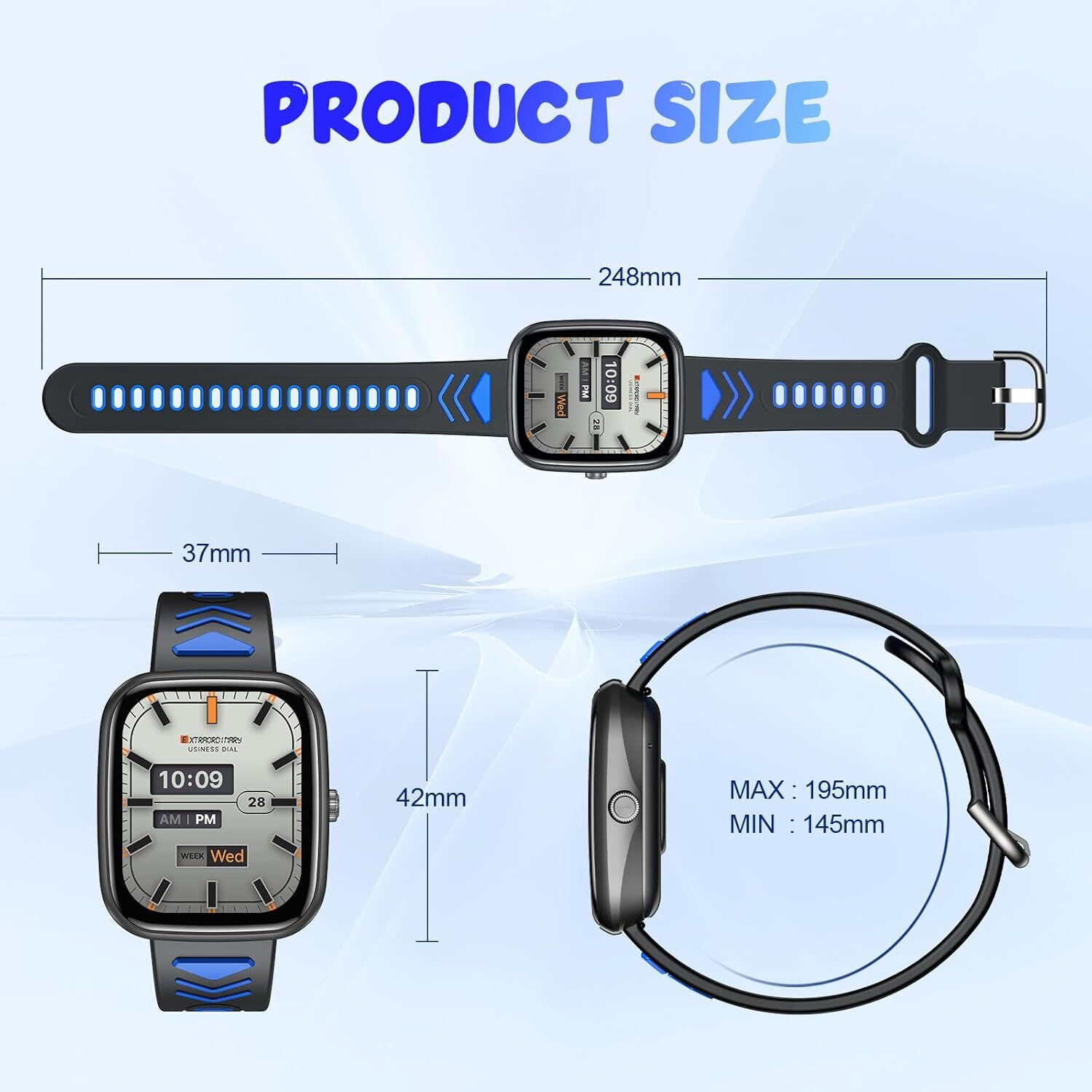 1.75" Smart Watch for Kids with Fitness Tracker, Sleep Monitor, Sports Calling , DIY Dial, IP67 Waterproof, Step Counter, Puzzle Games, Alarm Clock, with APP, Gift for 4-15 Years Old Boys and Girls - Image 5