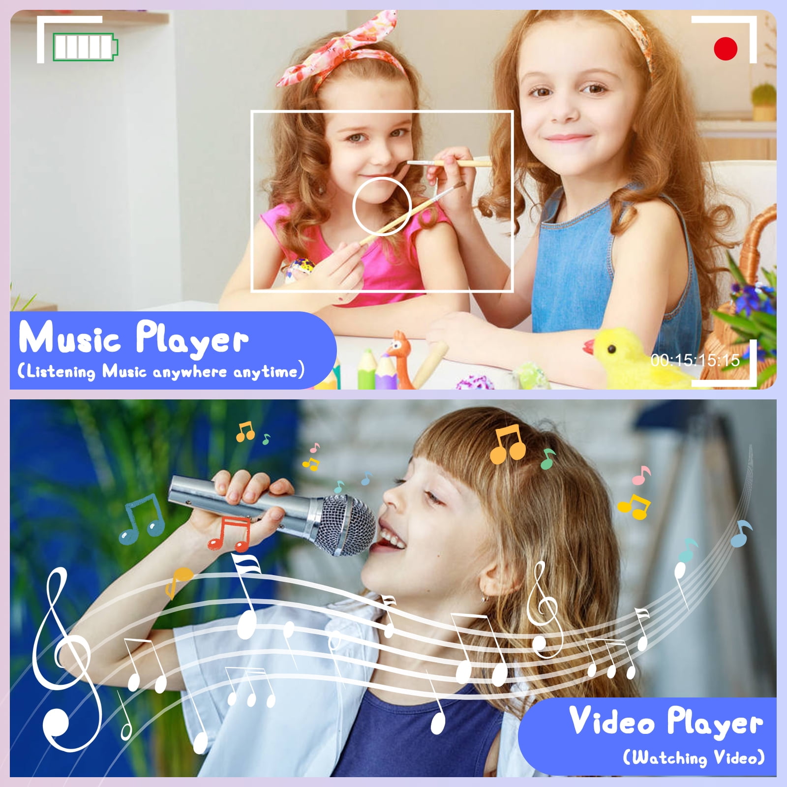 Smart Watch for Kids, Boys Girls Smartwatch with 10 Puzzle Games, Music Player, Pedometer, SOS Call, Camera, Alarm, Recorder, Calculator, Children Wristwatch for Birthday Gift (Pink) - Image 3