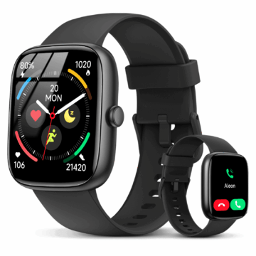 Smart Watches for Men Women (Answer/Make Calls), 1.83" Touchscreen Fitness Watch with 110+ Sport Modes, Fitness Tracker, IP68 Waterproof Smartwatch for Android Ios Black