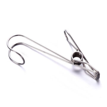 Soimiss 5Pcs Stainless Steel Clips Clothes Pegs High Elasticity for Shirts and Quilts