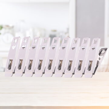 SOPOTUTU 100Pcs Practical Stainless Steel Clothespins for Windproof Clothes Drying and Office Use