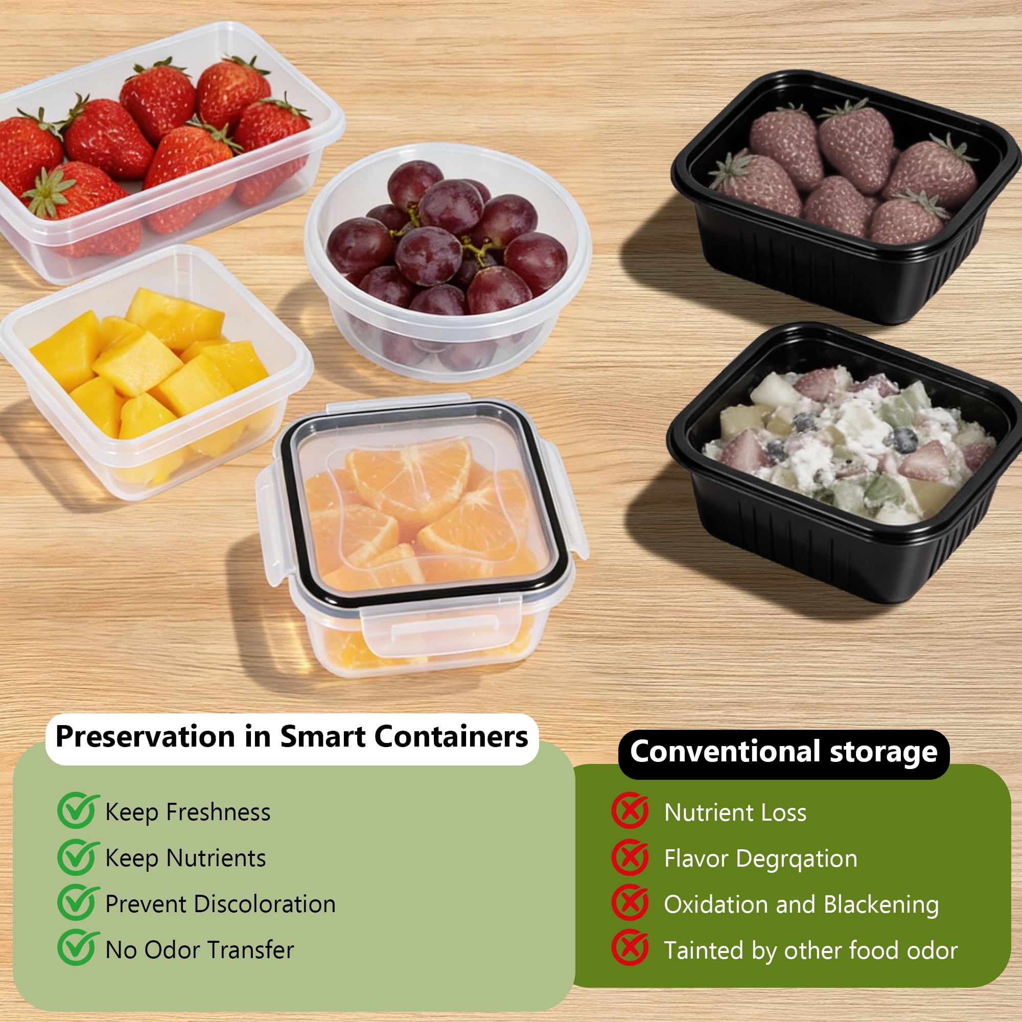 Soulgenix 55 Pcs Food Storage Containers with Lids, Reusable Meal Prep Containers for Kitchen Pantry Storage, Airtight Leakproof & BPA-Free, Freezer, Microwave & Dishwasher Safe - Image 4