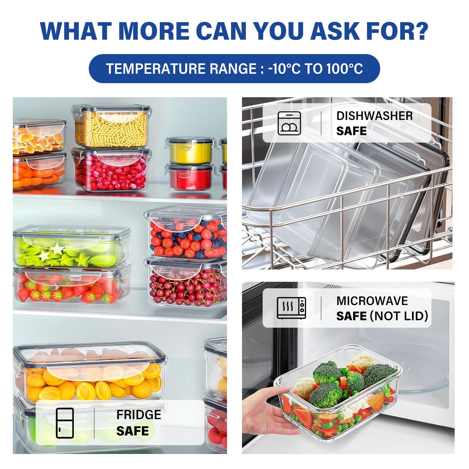 Stelive 24 Pack Food Storage Container Set, Leak Proof Lunch Boxes, Microwave, Dishwasher & Freezer Safe, BPA-Free Clear Plastic Storage Containers for Home & Kitchen Organization with Labels & Pen - Image 4