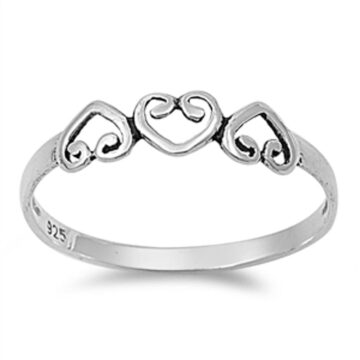 Sterling Silver Women's Love Heart Ring 925 Band 4mm Jewelry Female Male Unisex Size 5