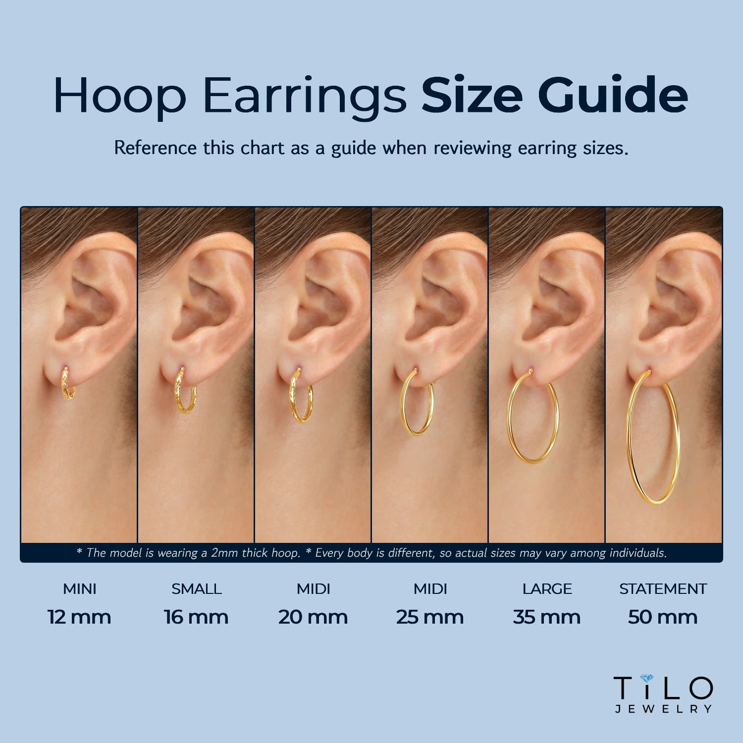 Tilo Jewelry 10K Yellow Gold Classic Polished Round Gold Hoop Earrings (12mm) for Women & Unisex - Image 3