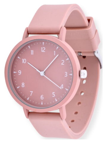 Time and Tru Adult Unisex Analog Watch in Pink and Silicone Band (42000WML)