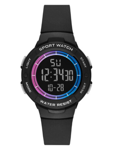Time and Tru Women's Black Digital Sport Watch (FMDOTT088)