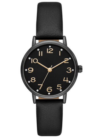 Time and Tru Women's Gunmetal Crystal Accent Watch (FMDOTT058)