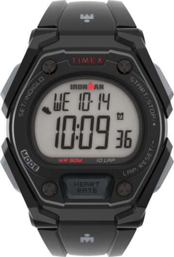 Timex Men's Ironman Classic 43mm Watch - Black Strap with Red Accents
