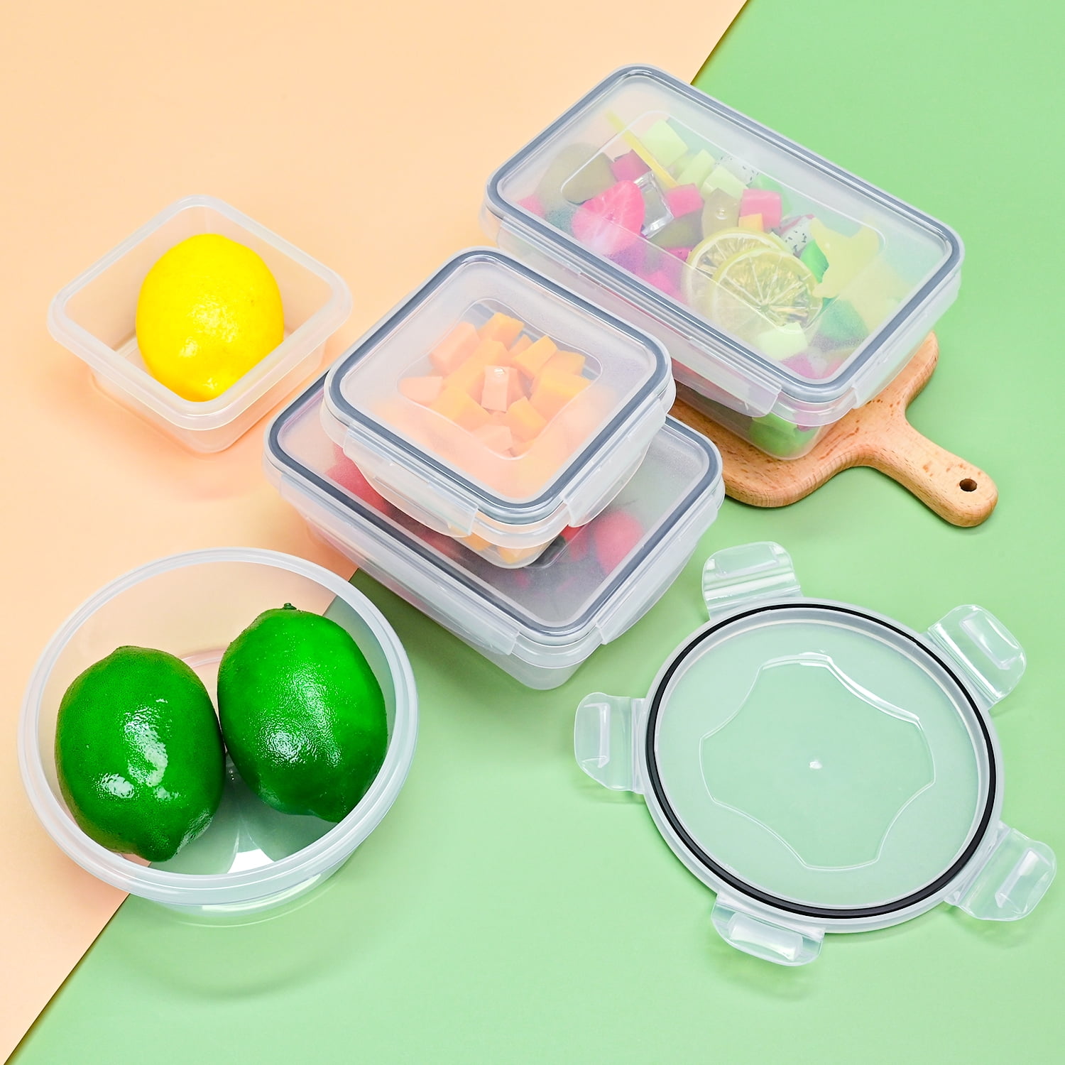 TINANA Food Storage Containers with Airtight Lids: 52 PCS Kitchen Storage Containers for Pantry Organizers and Storage, BPA-Free Meal Prep Container with Labels & Marker - Image 4