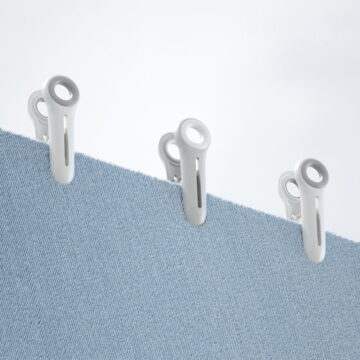 LABSERRON Windproof Clothespins Pet Plastic Stainless Steel for Home Use Assorted Colors 12Pcs