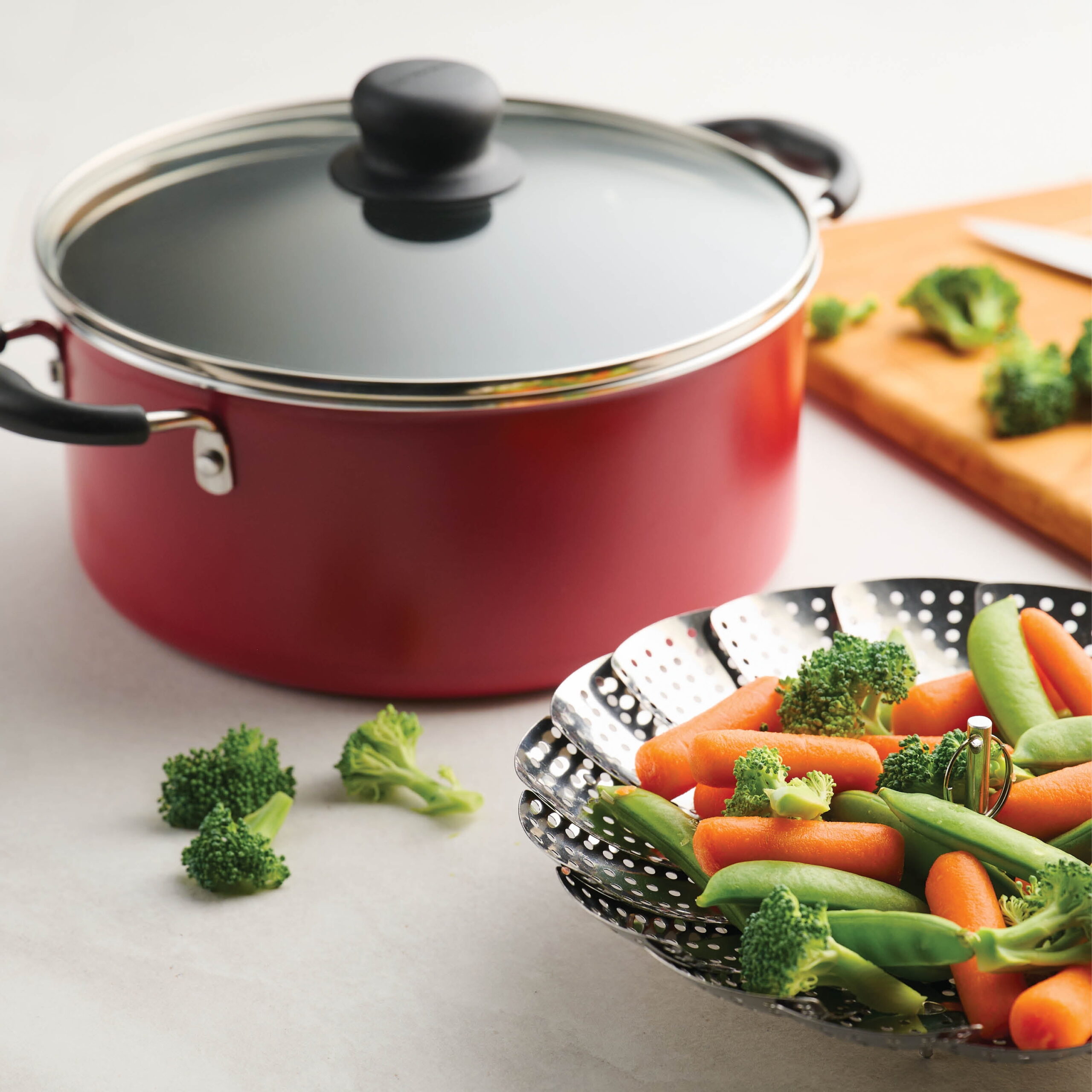 Tramontina Primaware 18 Piece Non-stick Cookware Set, Red - Image 3