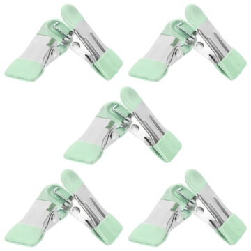 ULTNICE 10Pcs Photo Clips Small Clothespins Utility Hanging Food Storage Kitchen Clips Light Green
