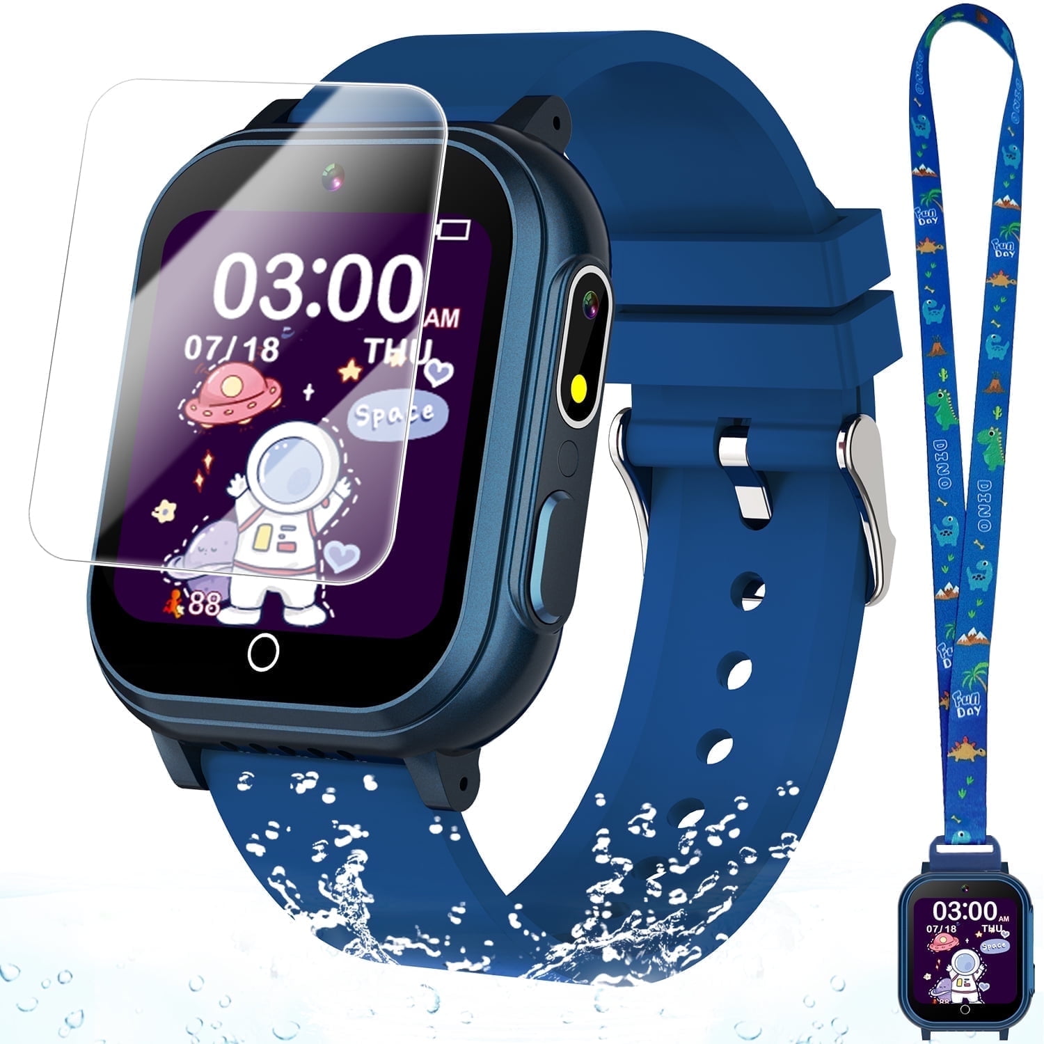 Vakzovy Waterproof Smart Watch for Kids Toys,Boys Age 5-12 with 32 Games, Dual Camera, Habit Tracking, Music Player, Video, Alarm Clock, HD Touchscreen Kids Smart Watch Birthday Gift for 3-12 Year Ol