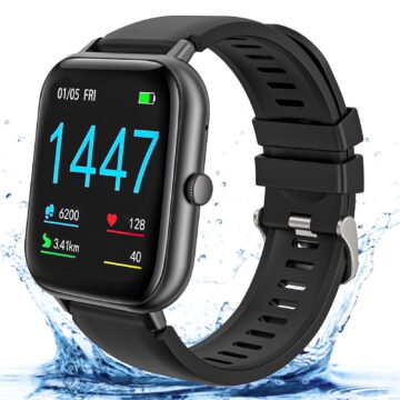 VILINICE Smart Watch for Women Men, Smartwatch Compatible with Android and iPhone, IP68 Waterproof, Fitness Tracker, 100+ Sport Modes, Smart Watch with Bluetooth Call(Answer/Make Calls), Black