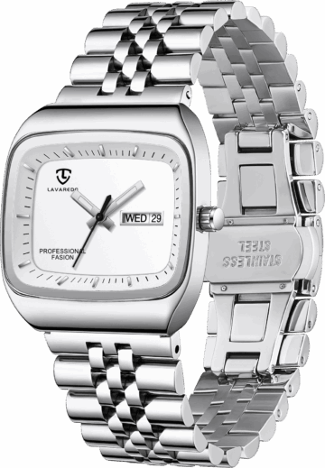 Watch for Men Luxury Casual Man Watches Waterproof Quartz Watch with Stainless Steel Strap,Rectangular Dial, Luminous Hands Birthday Gift for Men