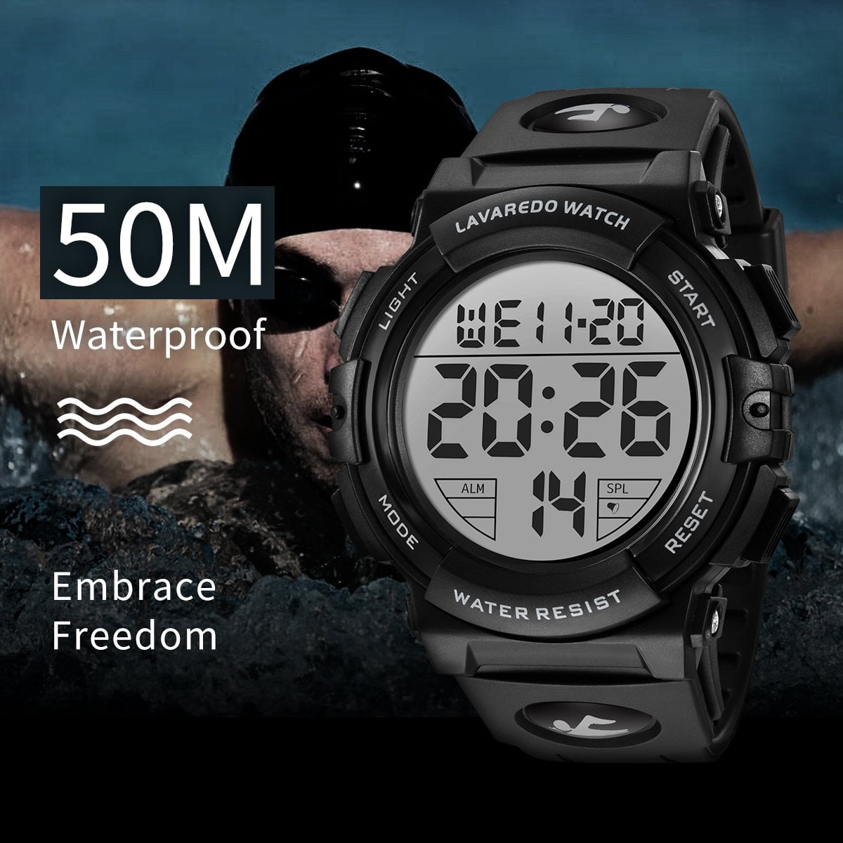 Watches for Man Digital Watches Waterproof Sport Watch with LED Backlight, Running Sports Digital Watch Gifts for Man - Image 2