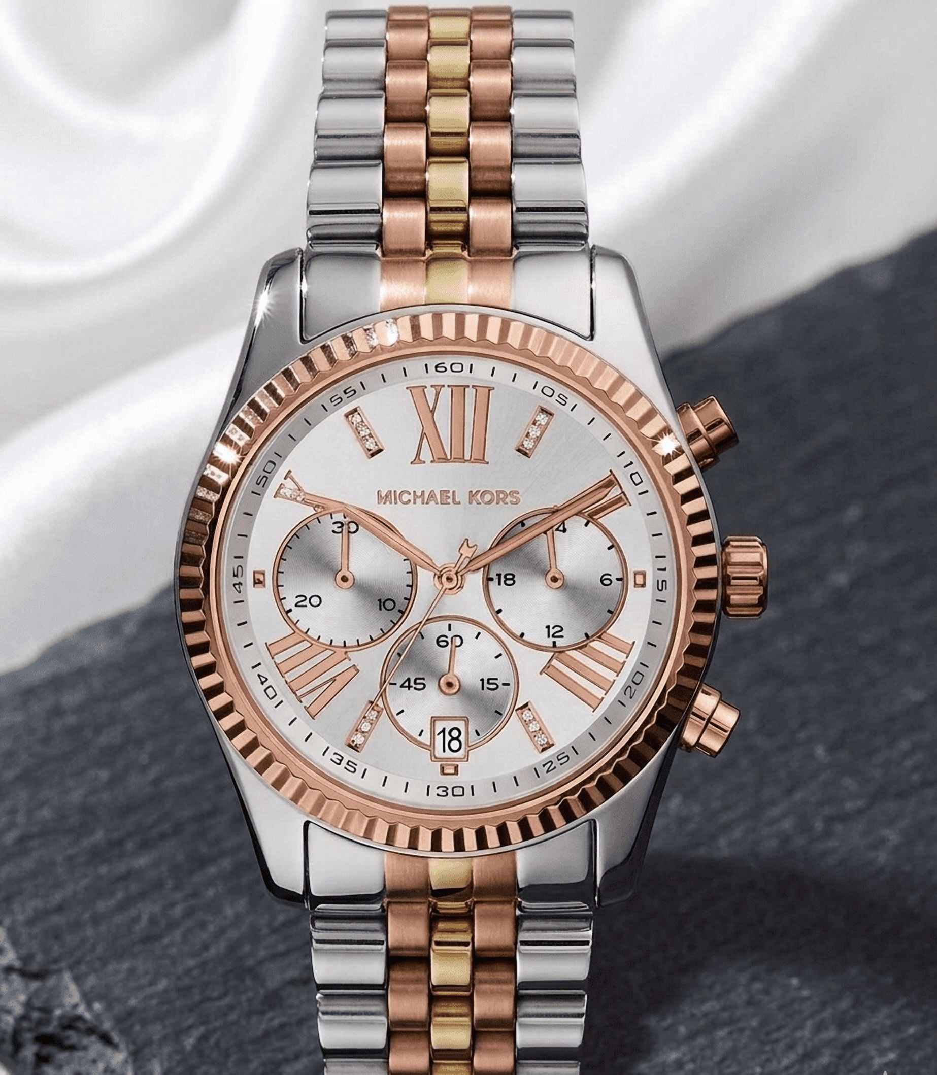 Women's Lexington MK5735 White Stainless-Steel Quartz Fashion Watch