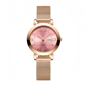 Women's Watch with Stainless Steel Strap, Calendar and Luminous Light