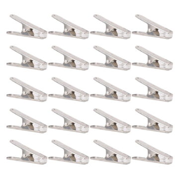 Yammee 20 Pcs Multipurpose Metal Clothespins Drying Underwear Pegs Clamps for Clothes/Snack Bags/Outdoor/Kitchen/Office