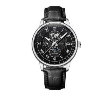 Yatlte Mens Leather Band Quartz Watch, Men's Analog Business Working Roman Numeral Casual Waterproof Watches with Calendar Date Daily Dress Fashion Wristwatch