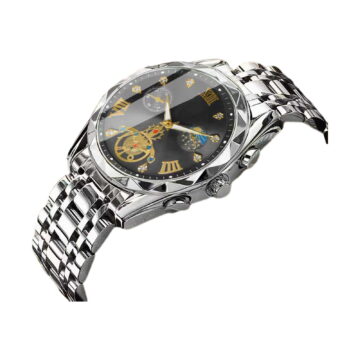 Yatlte Watch Men Luxury Watches for Men, Big Face Stainless Steel Business Dress Analog Quartz Watch with Day Waterproof, Mens Wrist Watch