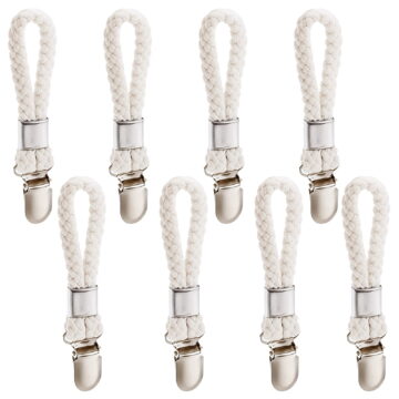 YFind 4/8/12Pcs Tea Towel Hanging Clips Clip On Hooks Loops Hand Towel Hangers Hanging Clothes Pegs Kitchen Bathroom organizer,