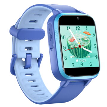 YUNOVA Y90 PRO Kids Smart Watch for Ages 5-12, IP67 Waterproof HD Touch Screen with Dual Camera, Music Player, 7 Educational Games & Pedometer, Durable Silicone Strap Birthday Gift for Boys Girls