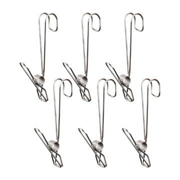 Metal laundry clips stainless, clothespins with hooks windproof for quilts